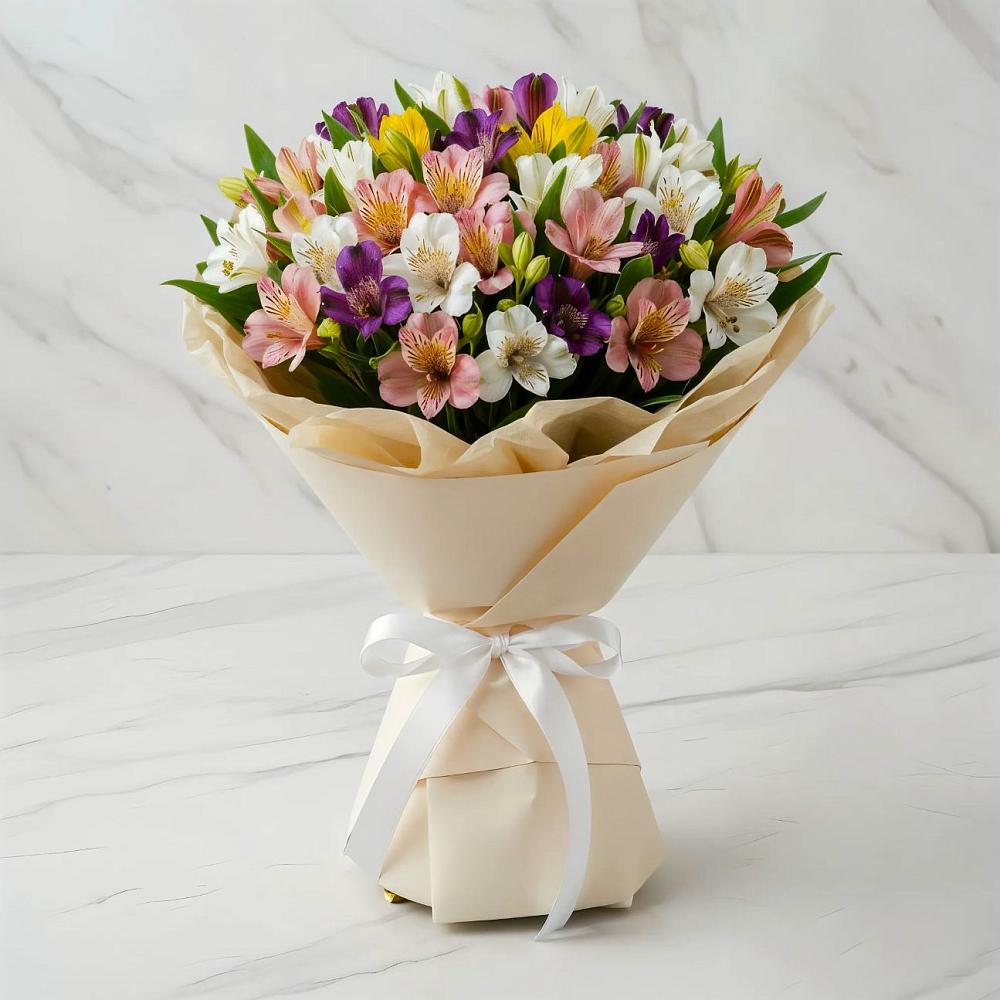 Букет цветов из: Альстромерии в Еткуль