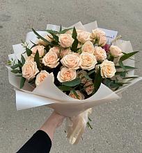 Букет Кремовые розы Латте в Еткуль