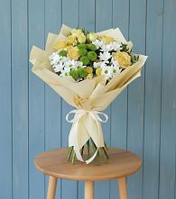 Букет цветов из:  Хризантемы и Розы в Еткуль