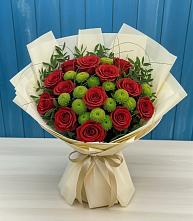 Букет цветов из:  Розы и Хризантемы в Еткуль